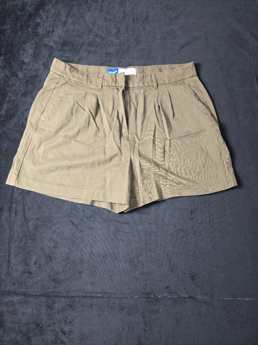 Old Navy Taylor Women's Large Olive Extra High Rise Trouser Shorts